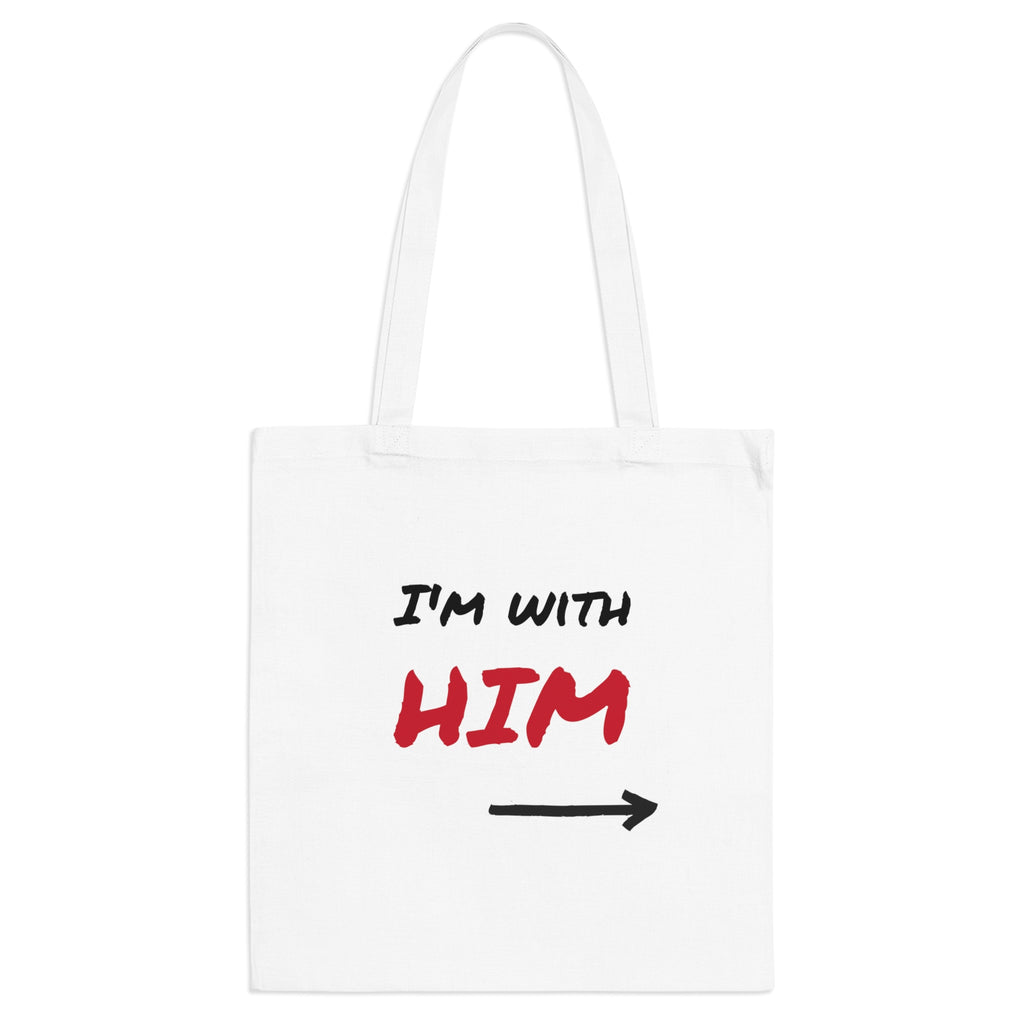 Couple Tote Bag - I'm with him